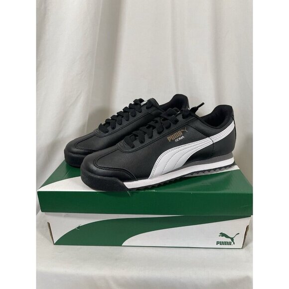 Puma Roma Basic 35357211 Mens Black Synthetic Lifestyle Sneakers Shoes Size 7 - Picture 2 of 8